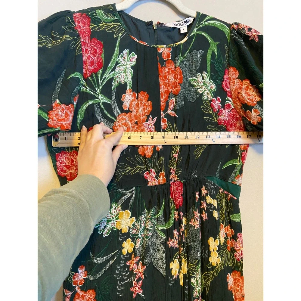 Walter Baker‎ Wanita Rain Forest Midi Dress Size Large